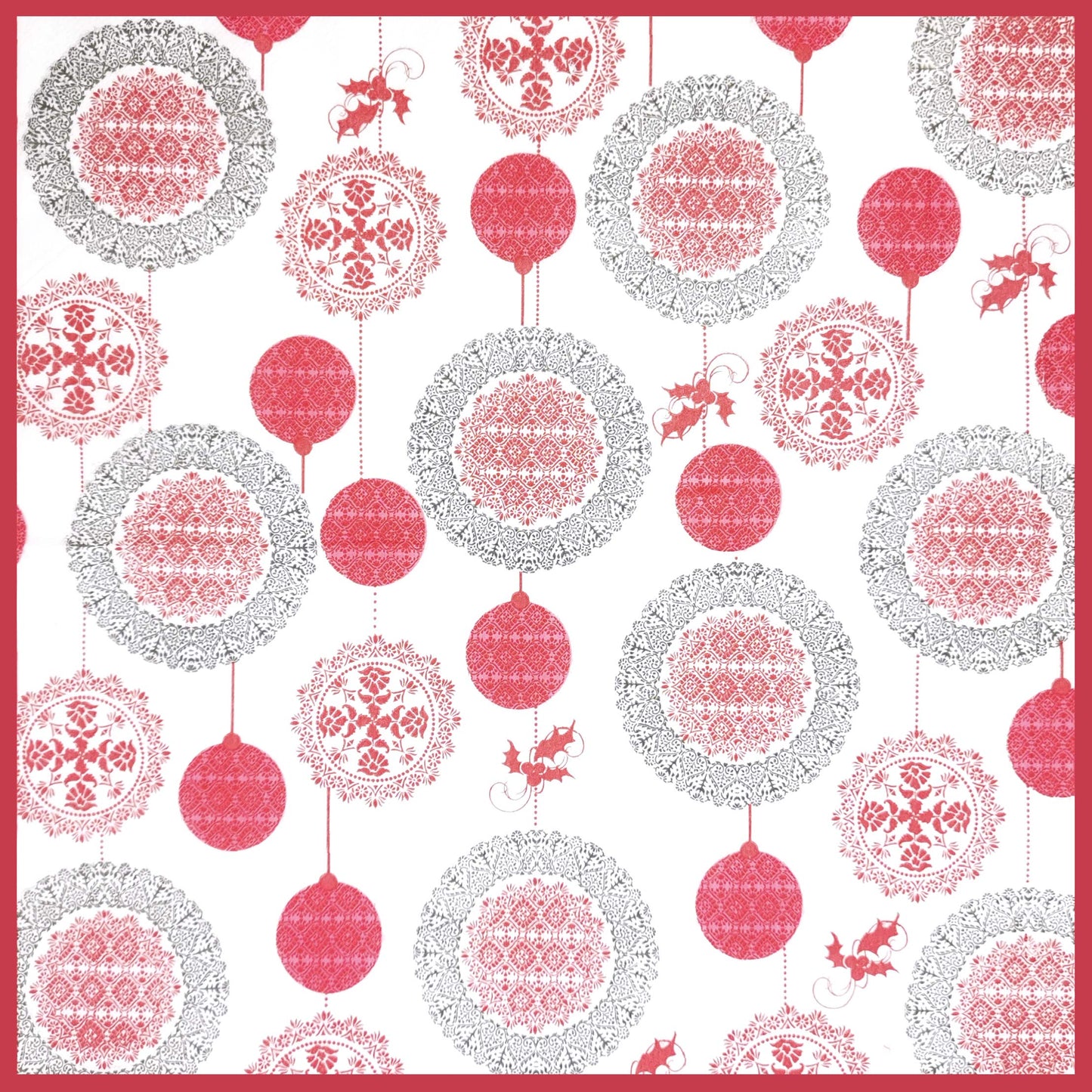 Christmas and New Year Decoupage Luncheon Napkins - 20 Per Package