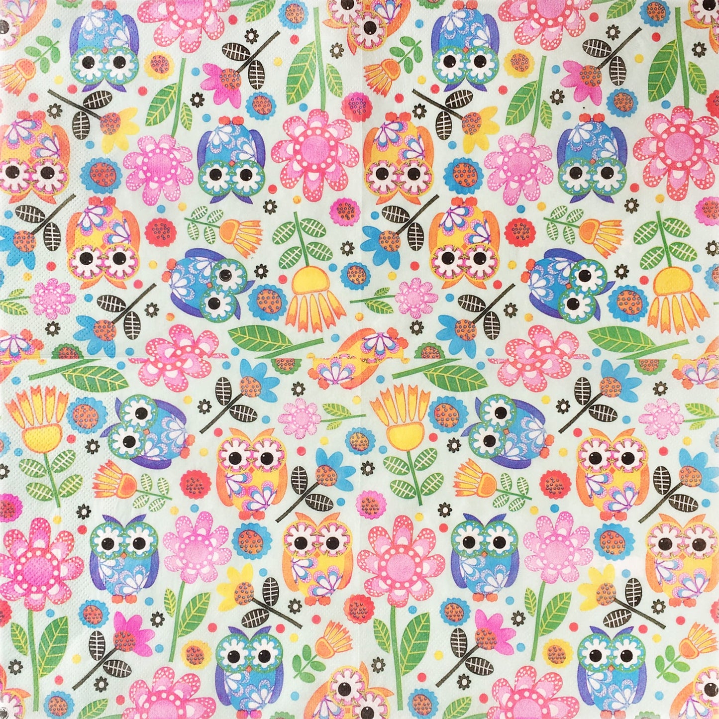 Cartoon Owl Family Luncheon Napkins in Pink - 20 Per Package