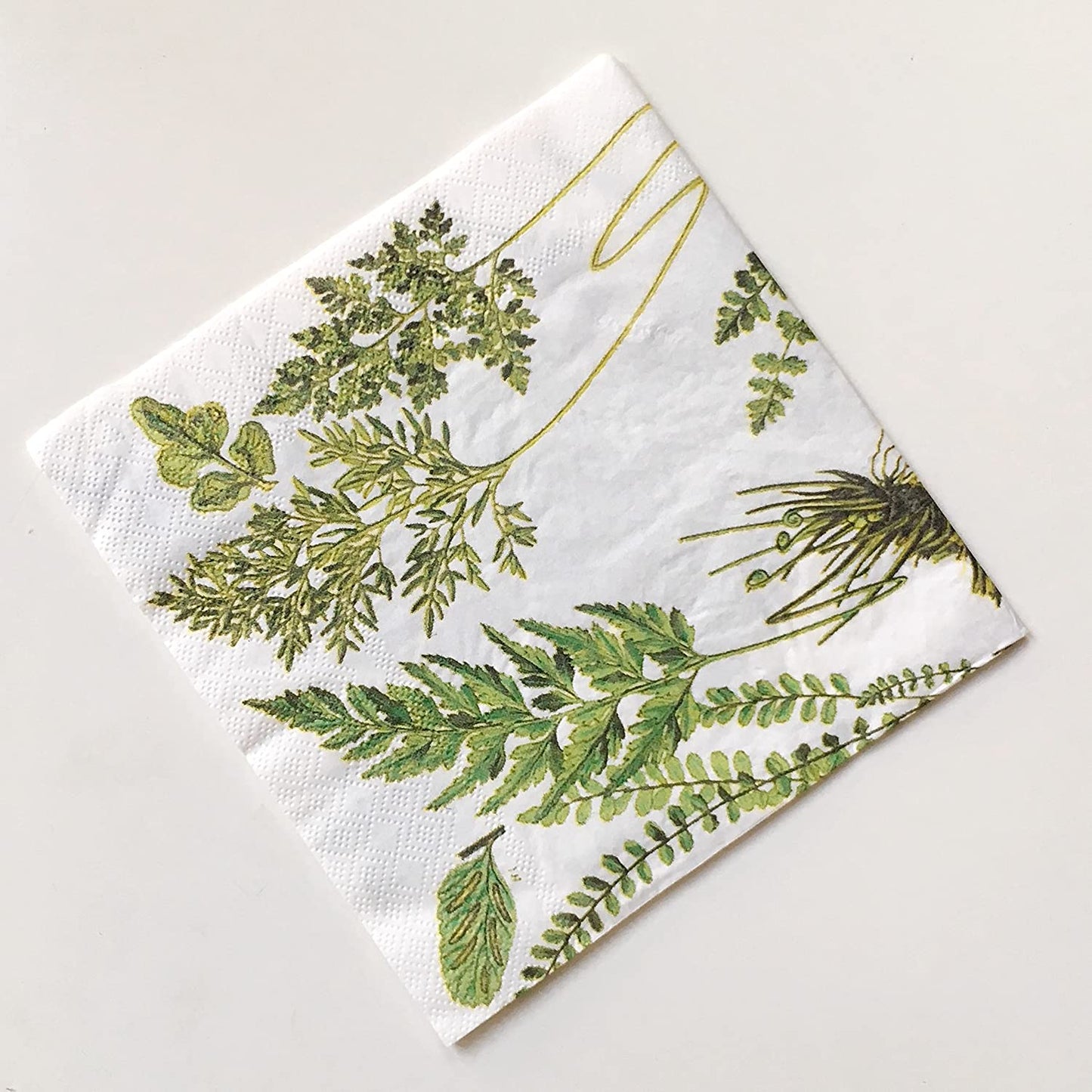 Fern Paper Luncheon Napkins in White - 20 Per Package