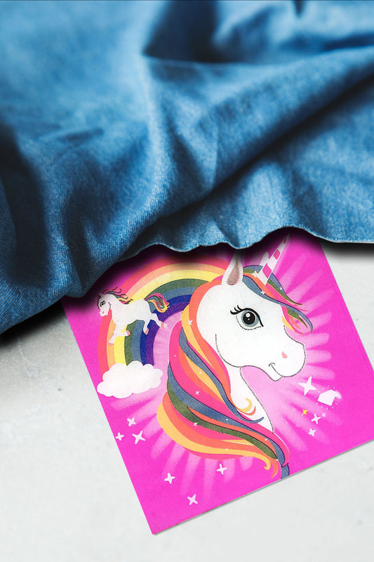 Unicorn & Rainbow Luncheon Napkins in Pink - 20 Per Package