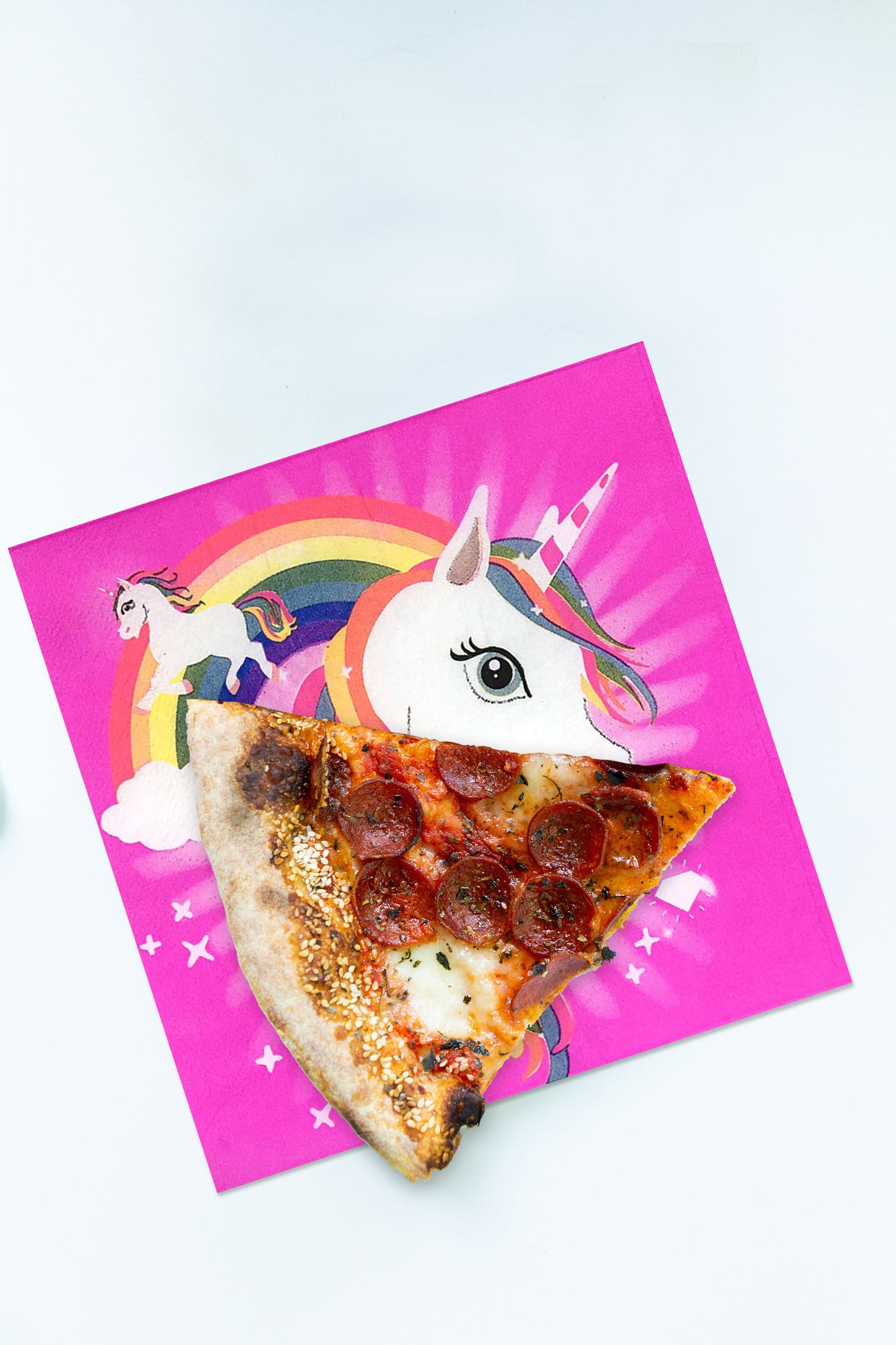 Unicorn & Rainbow Luncheon Napkins in Pink - 20 Per Package