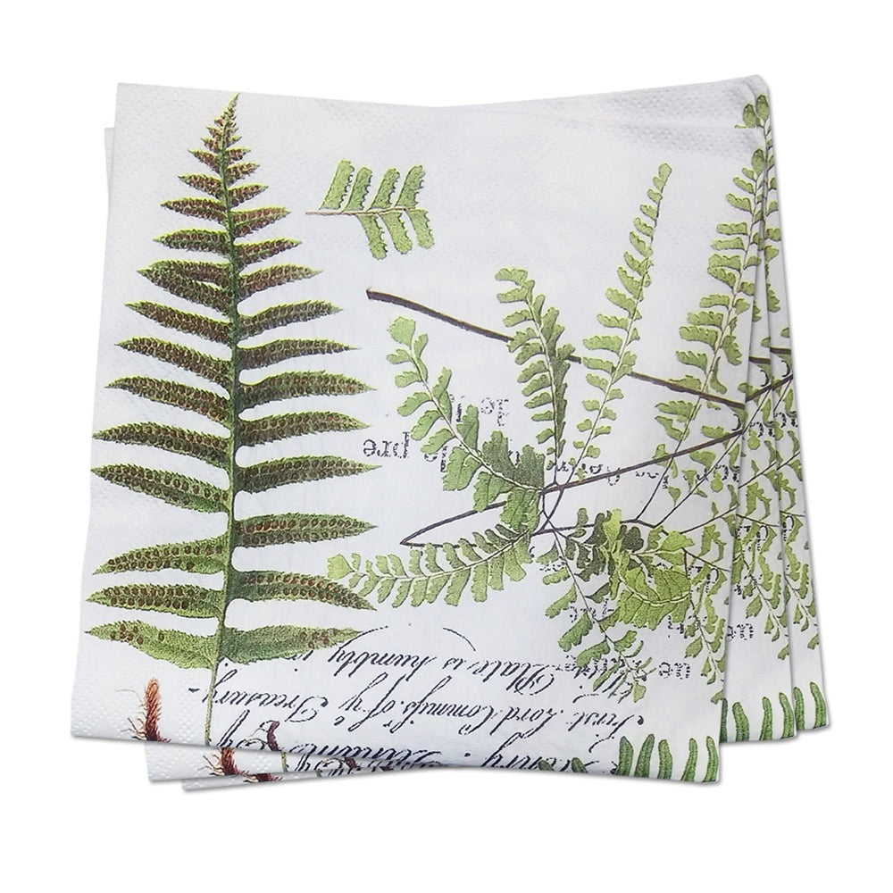 Fern Ⅱ Paper Luncheon Napkins in White - 20 Per Package