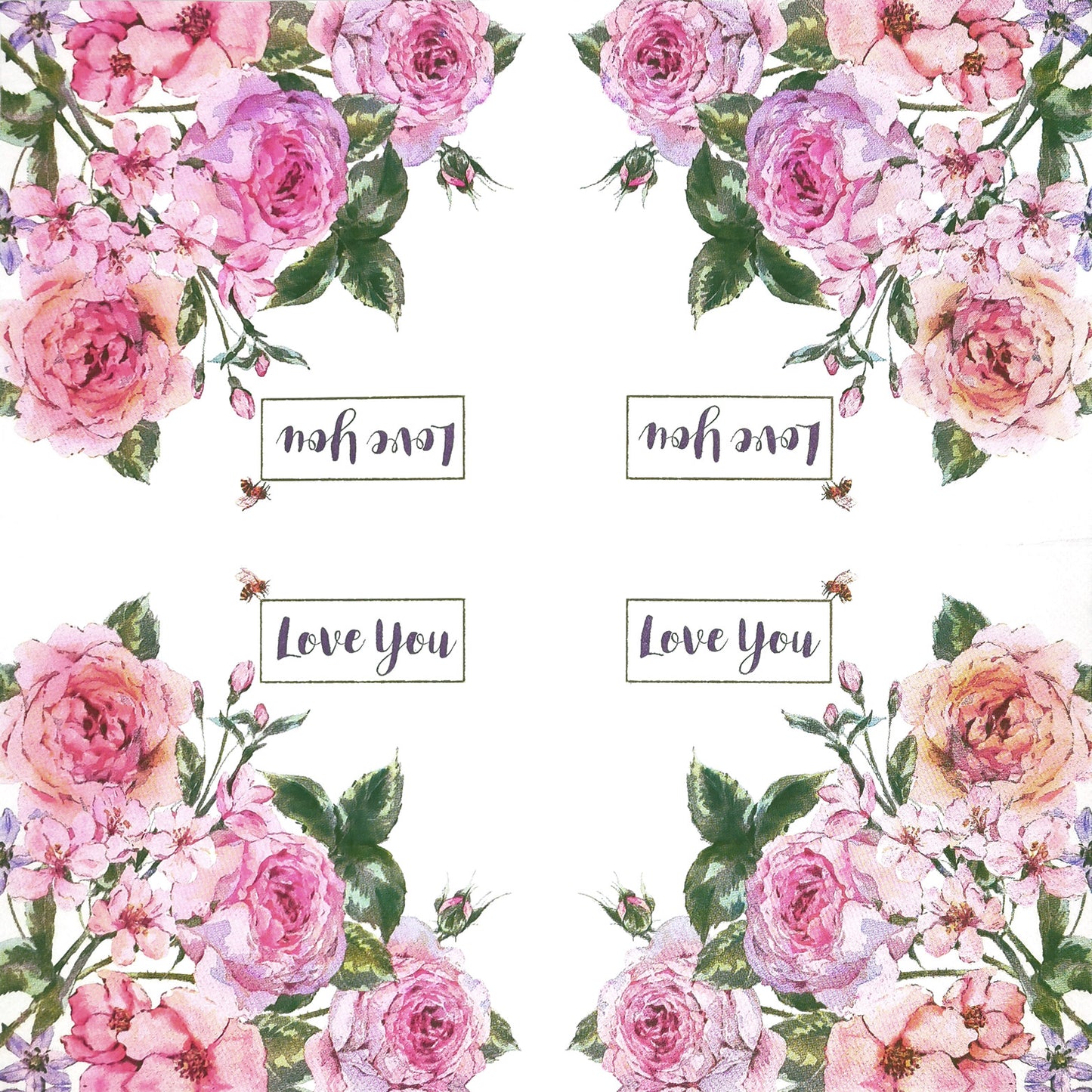 Love You Paper Luncheon Napkins - 20 Per Package