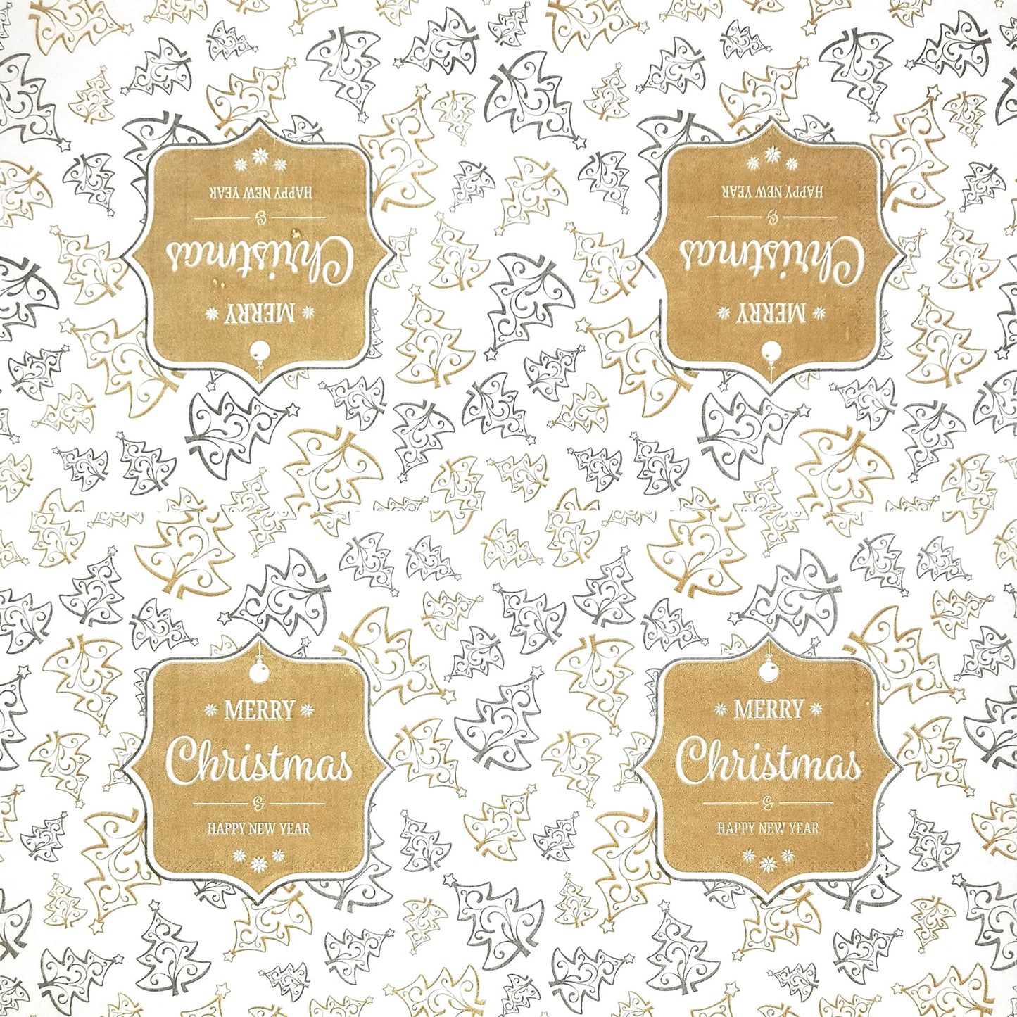 Merry Christmas & Happy New Year Paper Luncheon Napkins - 20 Per Package